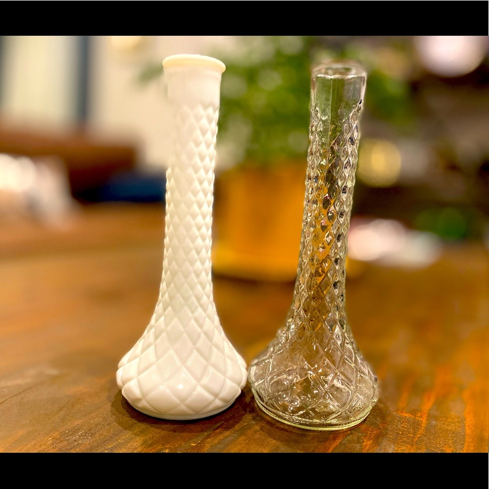 Vintage milk glass vase